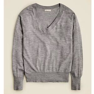 J. Crew Lightweight Merino Wool V-Neck Sweater NWT